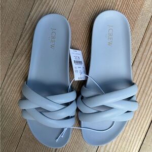 Jcrew Tubular Pool Slide Sandal Size 9 in Light Blue